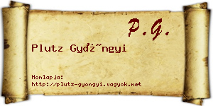 Plutz Gyöngyi névjegykártya